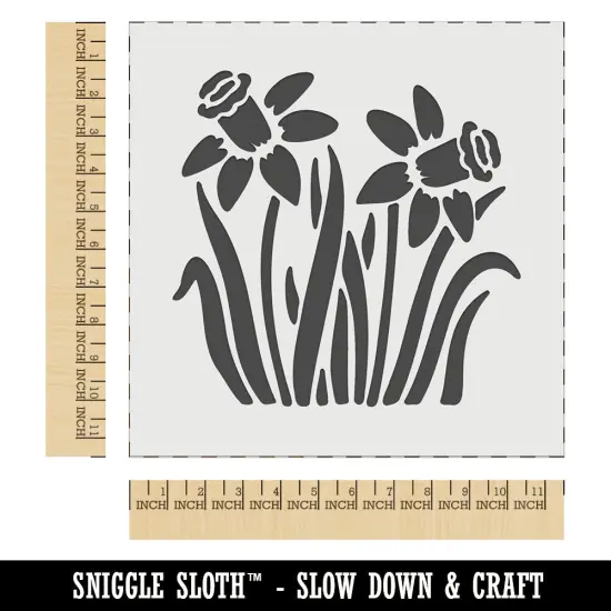 Daffodil Flowers Wall Cookie DIY Craft Reusable Stencil {1}