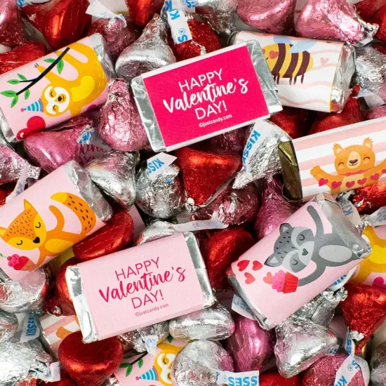 131 pcs Valentine's Day Candy Hershey's Chocolate Mix for Kids (1.65 lbs, Approx. 131 Pcs) {1}