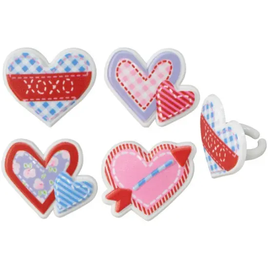 Cross My Heart Cupcake Rings, 12ct {1}