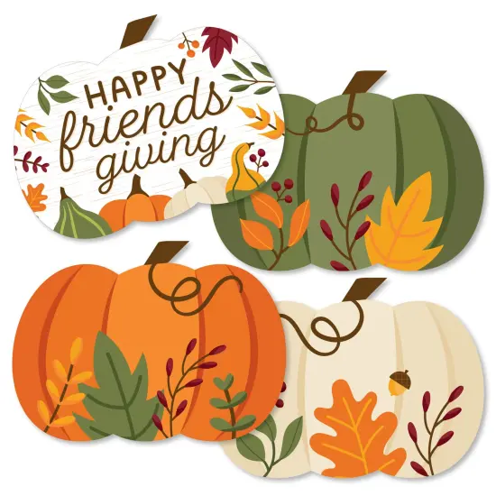 Big Dot of Happiness Fall Friends Thanksgiving - Pumpkin Decorations DIY Friendsgiving Party Essentials - Set of 20 {3}