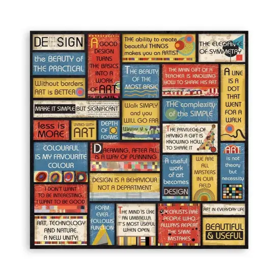 Stamperia Double-Sided Paper Pad 8"X8" 10/Pkg-Bauhaus, 10 Designs/1 Each {3}