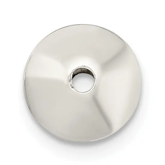 Sterling Silver Saucer Beads 5.9 x 8mm - Pack of 6 {2}