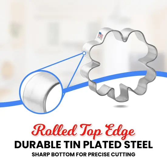 Mini Four Leaf Clover Cookie Cutter 1.75 in, CookieCutter.com, Tin Plated Steel, Handmade in the USA {3}