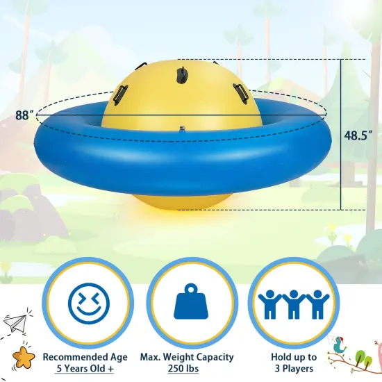 7.5 Foot Giant Inflatable Dome Rocker Bouncer with 6 Built-in Handles for Kids {3}