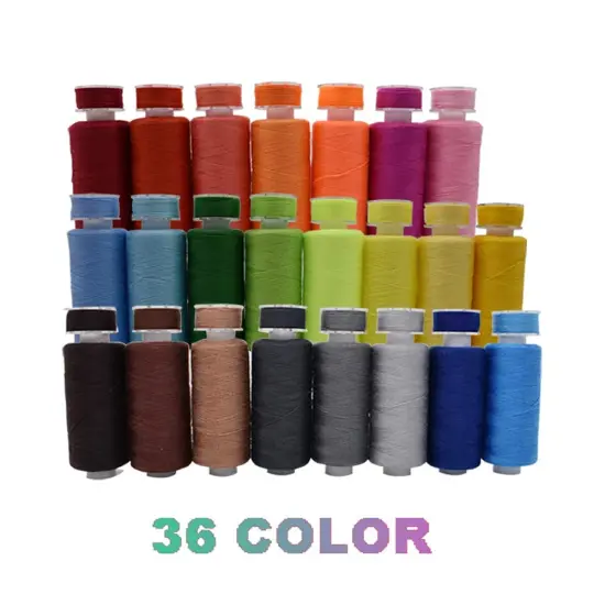 72 Pieces Bobbins Sewing Threads Kit, 36 Colors Spools 360Yards per Polyester Thread, 36 Colors Prewound Bobbin with Case for Hand Machine Sewing {2}
