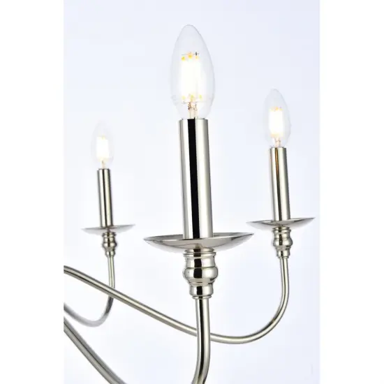 Rohan 30 inch chandelier in polished nickel {5}
