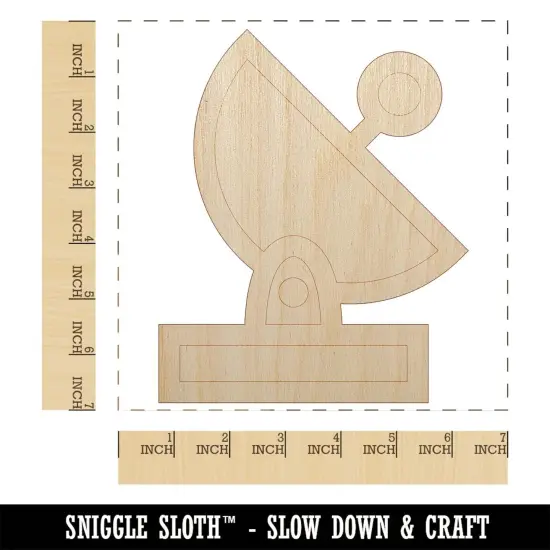 Satellite Radar Telescope Dish Unfinished Wood Shape Piece Cutout for DIY Craft Projects {1}