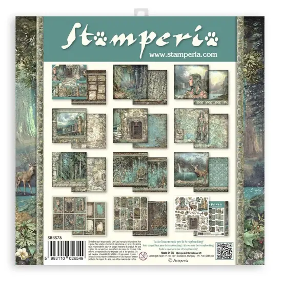 Stamperia Double-Sided Paper Pad 8"X8" 10/Pkg-Magic Forest, 10 Designs/1 Each {2}