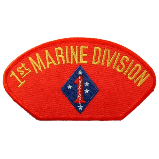 EagleEmblems PM1386 Patch-USMC,HAT,001ST DIV. (3x5.25'') {1}