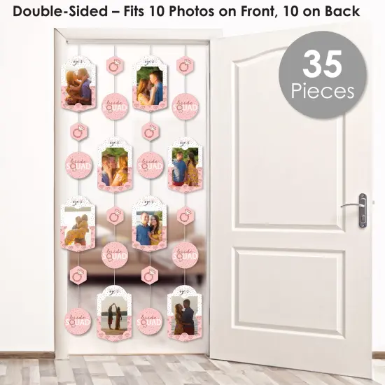 Big Dot of Happiness Bride Squad - Rose Gold Bridal Shower or Bachelorette Party Vertical Photo Garland 35 Pieces {3}