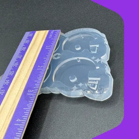 Football Helmet Dangle Earring Silicone Mold, Resin Mold (B15) {3}