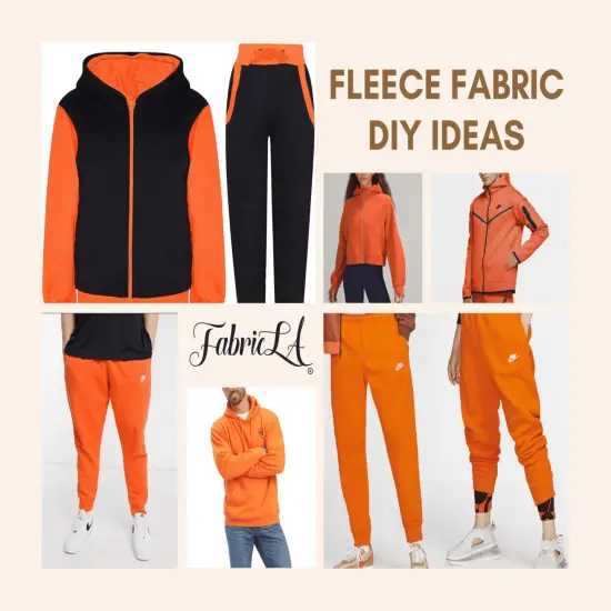 FabricLA | Fleece Fabric By The Yard | 72"X60" Inch Wide | Anti Pill Polar Fleece | Soft, Blanket, Throw, Poncho, Pillow Cover, PJ Pants, Booties, Eye Mask- Solid Orange (2 Yard) {4}