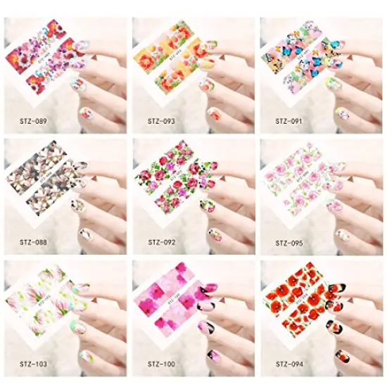 Wrapables Colorful Floral Water Nail Art Water Nail Decal (50 sheets) {3}