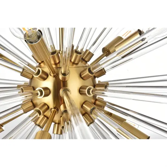 Sienna 36 inch crystal rod pendant in gold {4}