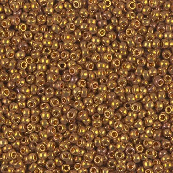 Miyuki 11 Round Seed Bead, 11-1983, 24kt Dark Yellow Gold, 13 grams {1}