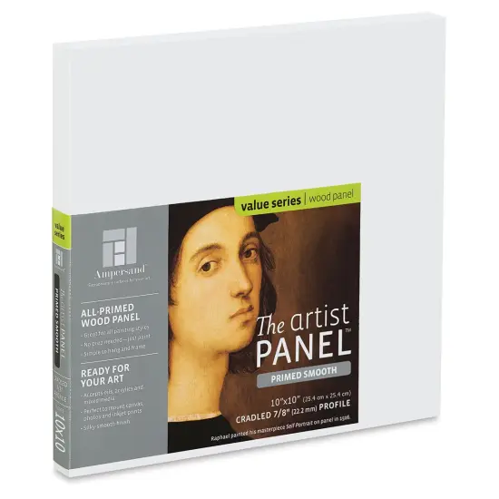 Ampersand Value Series Artist Panel - Smooth, 10" x 10", 7/8" Cradle {1}