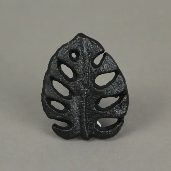 Set of 6 Cast Iron Monstera Leaf Drawer Pulls {4}