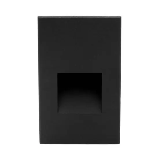 STW Series Vertical Wet Location LED Step Light Black Warm White {1}