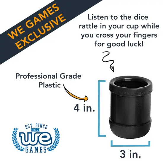 WE Games Liar's Dice Set of 4 Plastic Cups {4}