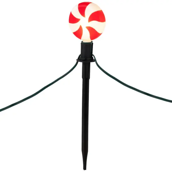 Northlight LED Lighted Peppermint Outdoor Christmas Pathway Markers - 14.5" - Set of 4 Red {5}