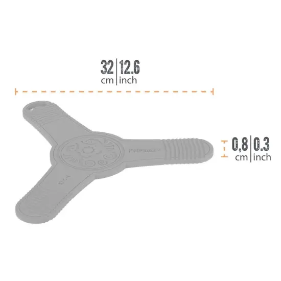 Petromax Silicone Trivet for Dutch Ovens and Pans, Cold and Heat Resistant Non-Slip Base Protection with Lid Grooves for Kitchen and Campsite, 12.6 inch diameter, Black {3}