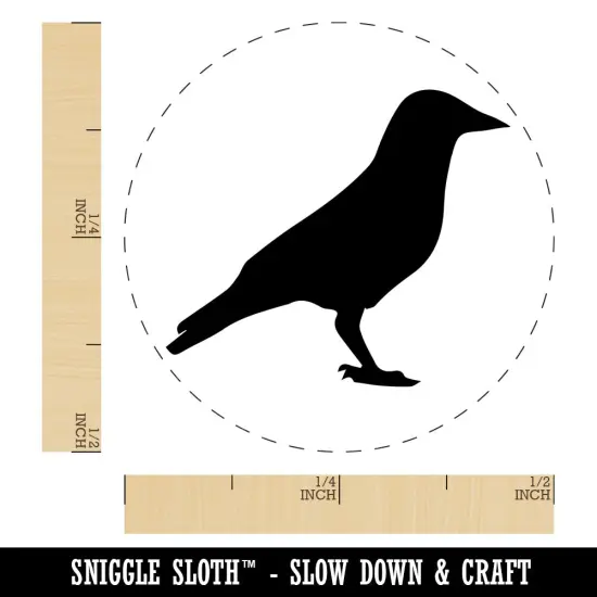 Crow Solid Self-Inking Rubber Stamp for Stamping Crafting Planners Green {1}