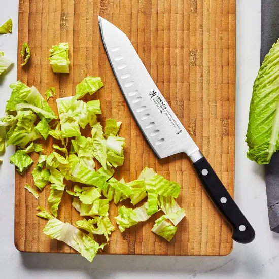 Henckels Classic Precision 7-inch Hollow Edge Rocking Santoku Knife {3}