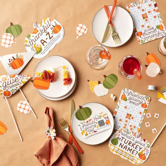 Big Dot of Happiness Fall Friends Thanksgiving - DIY Shaped Friendsgiving Party Cut-Outs - 24 Count {3}