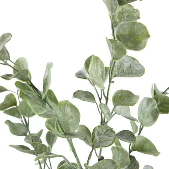 Northlight Real Touch&trade; Artificial Eucalyptus Tree in Black Pot 53" Green {5}