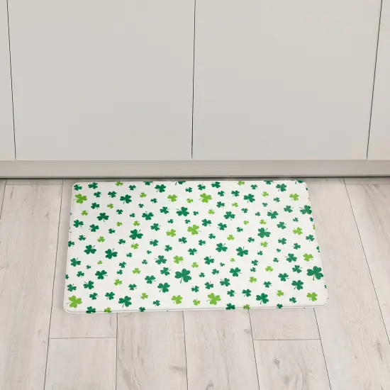 Northlight St. Patrick's Day Shamrocks Kitchen Floor Comfort Mat - 29.5" Green {3}