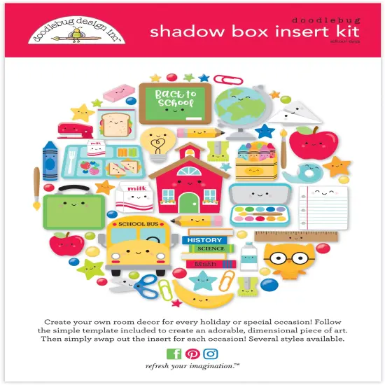 Doodlebug Design Shadow Box Insert Kit-School Days {1}