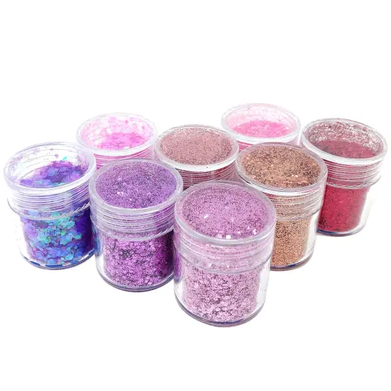 Wrapables Chunky Glitter for Hair Face Makeup Nail Art Decoration (8 Colors) Mystic {2}