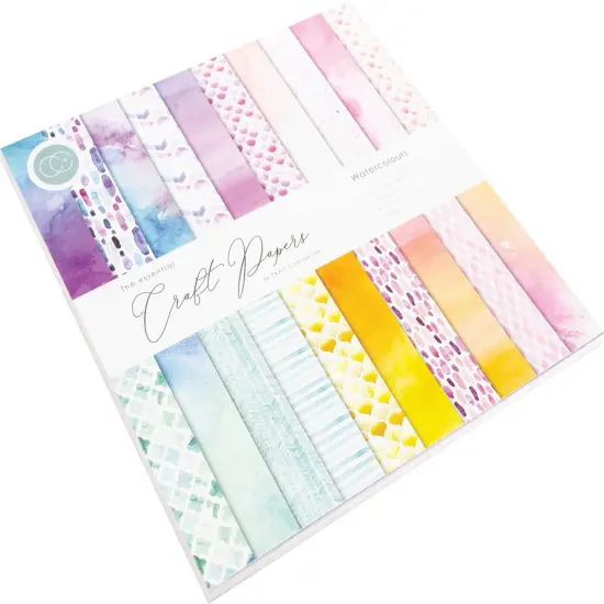 Craft Consortium Double-Sided Paper Pad 12"X12" 30/Pkg-Watercolors, 20 Designs {2}