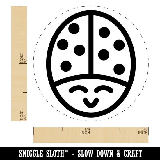 Smiling Lady Bug Self-Inking Rubber Stamp for Stamping Crafting Planners UV {1}
