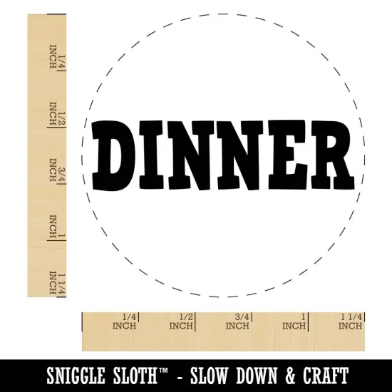 Dinner Meal Fun Text Rubber Stamp for Stamping Crafting Planners {1}