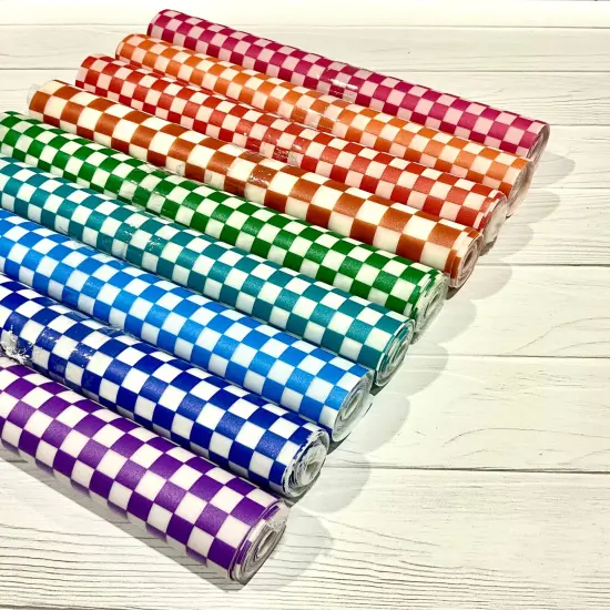 Checkered Frosted Jelly Cobalt Blue {7}