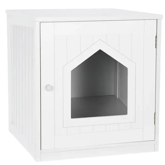 Heavy Duty Cat House & Side Table Cat House Indoor Decor Kitty Sleep Box {1}