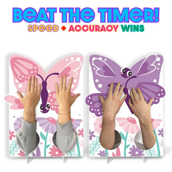 Big Dot of Happiness Beautiful Butterfly - Floral Baby Shower or Birthday Activity - 2 Player Build-A-Face Party Game {4}