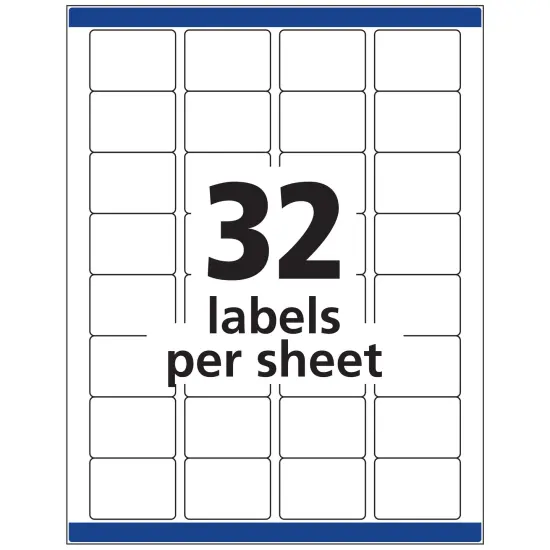 Avery ID Labels, Sure Feed Technology, Permanent Adhesive, 1-1/4" x 1-3/4", 480 Labels (6570) {5}