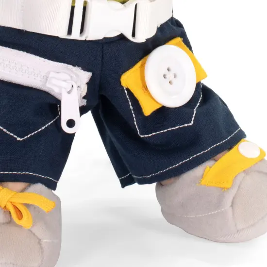 Miniland Fastening Learn To Dress Doll - Male with Navy Hat and Glasses {4}