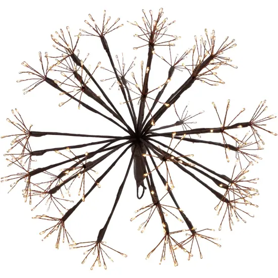 Northlight LED Lighted Christmas Starburst Ball Decoration - Micro Fairy Warm White Lights - 12" Brown {6}