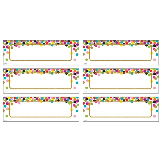 Confetti Labels Magnetic Accents, 20 Per Pack, 3 Packs {2}