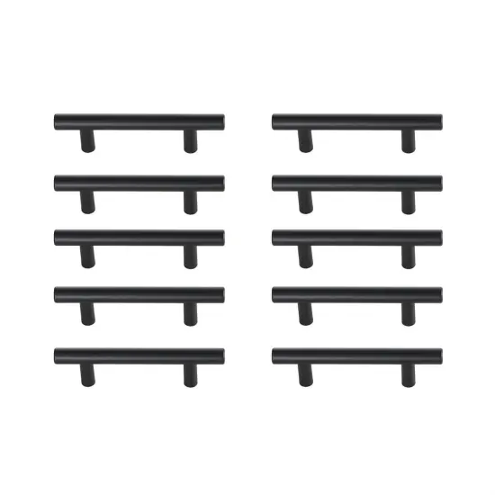 Quinn 3" Center to Center Matte Black Bar Pull Multipack (set of 10) {1}