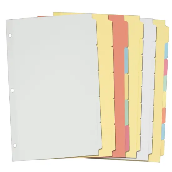 Avery Plain Tab Write & Erase Dividers, 5 Tabs, Buff, 36 Sets (11501) {5}