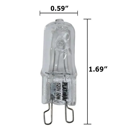 Platinum 50W 120V G9 Bi-Pin Base Clear Halogen Bulb {2}