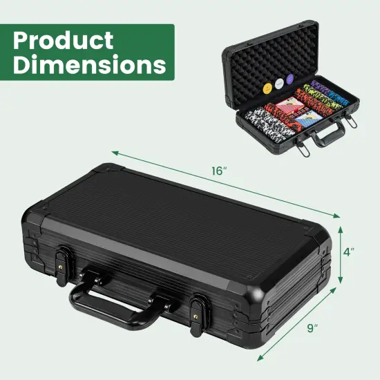 14 Gram Texas Holdem Poker Chip Set 300 Pieces Claytec Chips {4}