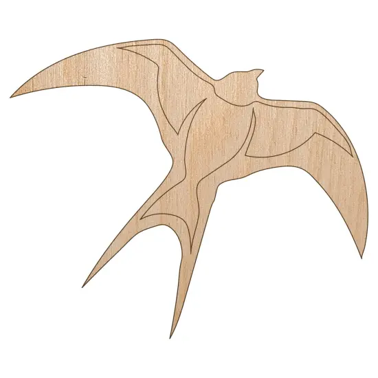 Barn Swallow Bird in Flight Unfinished Wood Shape Piece Cutout for DIY Craft Projects {7}