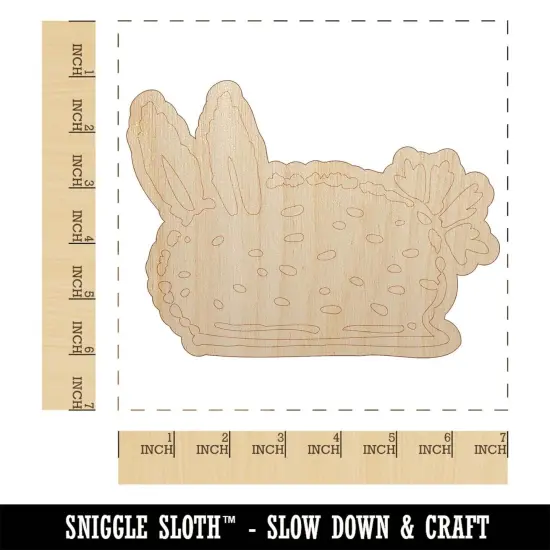 Sea Bunny Nudibranch Unfinished Wood Shape Piece Cutout for DIY Craft Projects {1}