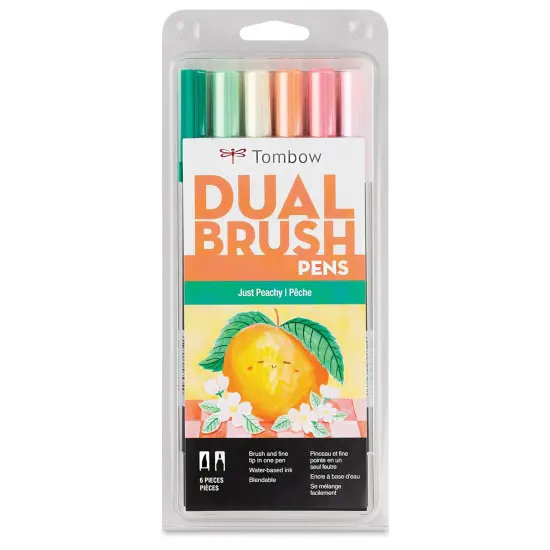 Tombow Dual Brush Pens - Just Peachy, Set of 6 {1}