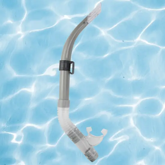 Pool Central 16" Gray Bahama Purge Semi-Dry Top Teen or Adult Sport Swim Snorkel {3}